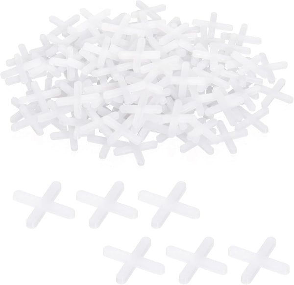 Cosmos 600 Pcs 1/8’’ 3mm Tile Spacers for Ceramic Wall Floor Tile Installation, Wall Plastic Tiling Tools (Cross Shape)