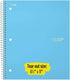 Five Star Spiral Notebook, 1 Subject, College Ruled, 100 Sheets, 11" x 8-1/2", Teal (72051)