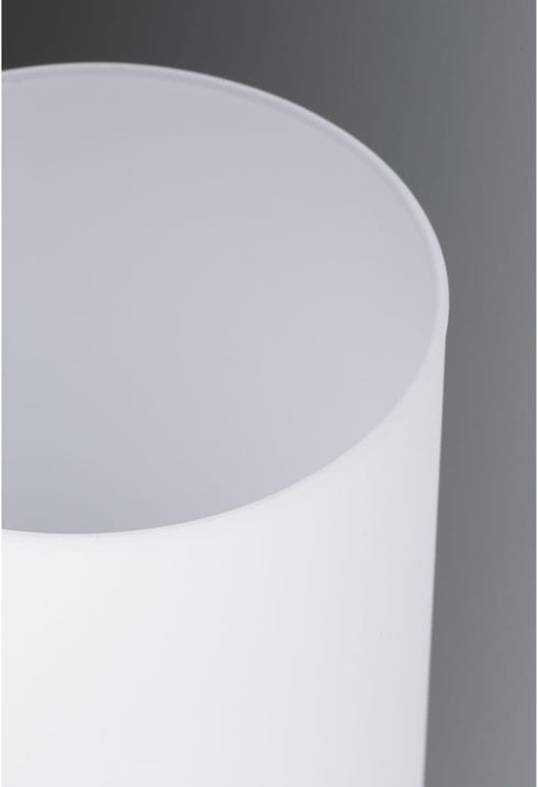 1-Light E26 Progress Lighting Replay Collection Etched White Glass Modern Bath Vanity Light Brushed Nickel