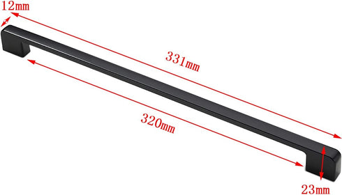 1 Pcs Hole Center 320mm Zinc Alloy Pulls American Simple Matt Black Door Handles, Drawers, Kitchen Cabinets, Doors, Wardrobe Pulls,Furniture Hardware Accessories Pulls by Edinstry