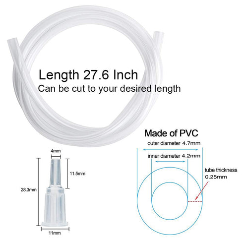 150ml Syringe with 27.6 Inch Tube and Blunt Needle 14G 1.5”, Large Plastic Syringe for Scientific Labs, Watering