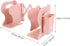 Veemoon Expandable Silicone Bookend and Desk Organizer, Small Pink Vertical Document Storage Stand, Multi-use Practical