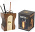 Suck UK Wood Pen Holder & Pencil Holder | Office Desk Accessories & Organizer, Dark