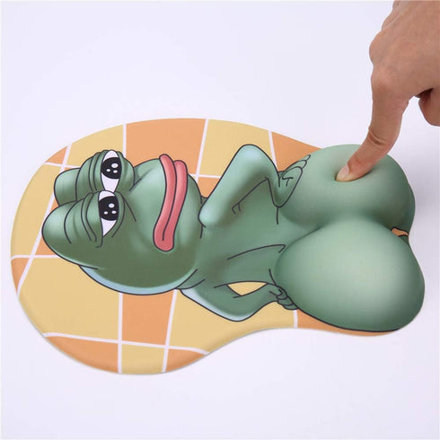Frog 3D Anime Mouse Pads with Silicone Gel Wrist Rest, Gaming Mousepads