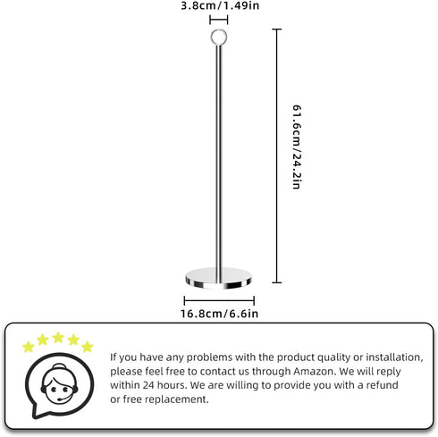 Toilet Paper Holder Stand, Free-Standing Stainless Steel Storage for Bathroom and Toilet Spare Rolls