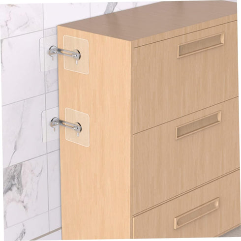 6pcs BESPORTBLE -tip Furniture Wall Anchors for Proofing Secure Cabinets Dressers Bookcases and Tv Stands Easy Adhesive