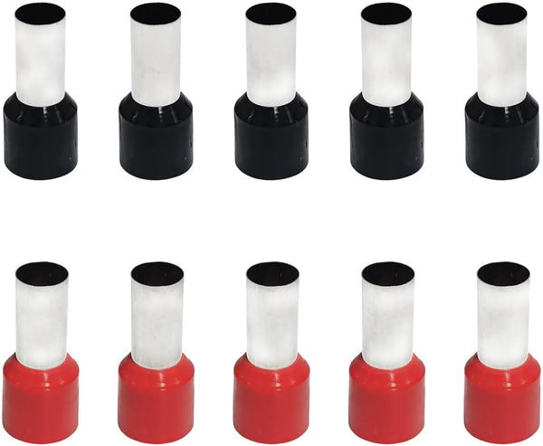 100 Pcs AWG1 Wire Ferrules Terminals, Insulated E50-20 Ferrule Cord Pin End Connectors for Car Audio, Electric,