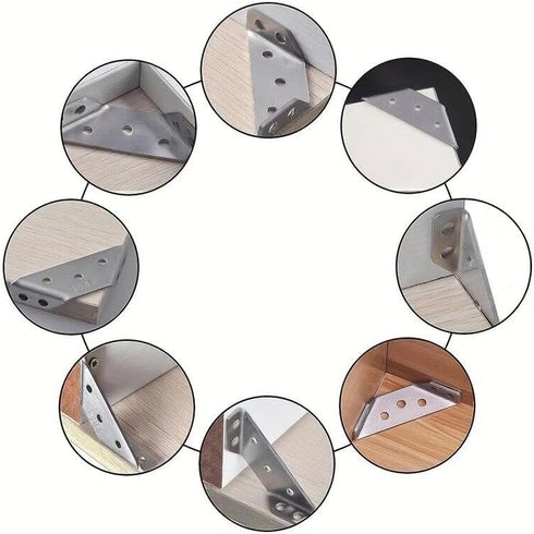 (20 140 Stainless Steel L Brackets for Wood Heavy Duty Corner Bracket, Angle Bracket, Corner Brace, L Brackets