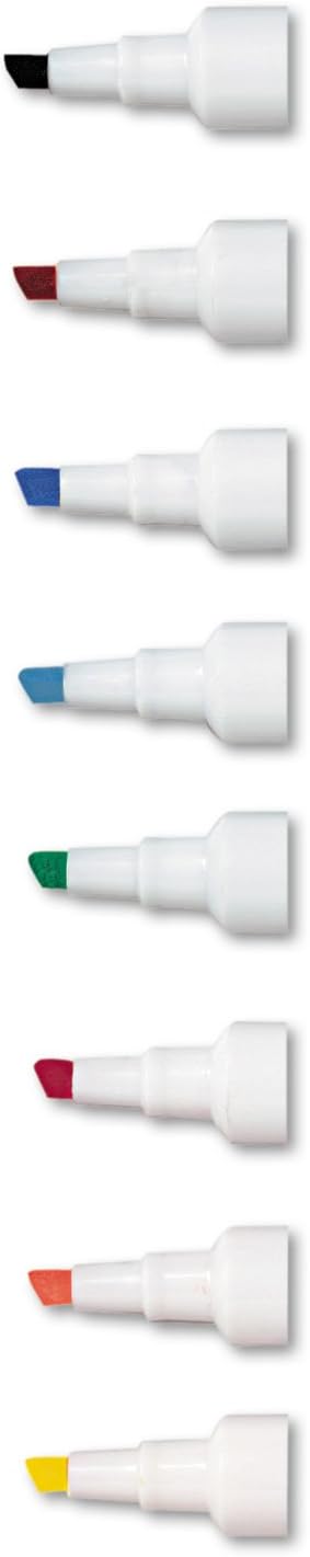 Avery 24411 Dry-Erase Markers Set, Chisel Tip, 8/BX, AST by AVERY