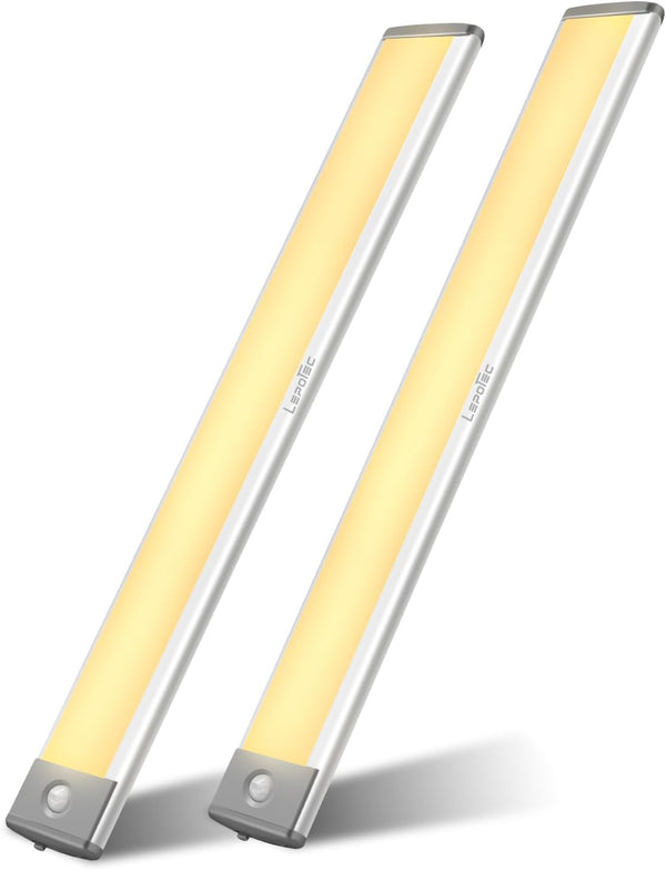 LEPOTEC 54 LED Under Counter Lighting, Motion Kitchen Cabinet Light, Battery Operated
