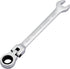 Pilida 1/2 Inch Ratcheting Combination Wrench, 12 Point SAE Flex Head Gear Wrench, 72 Teeth Chrome Vanadium Steel
