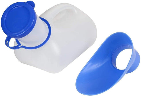 Unisex Potty Urinal for Car, Portable Urinal for Men and Women, Bedpans Pee Bottle with a Lid and Funnel, Mobile Toilet