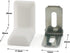 E-outstanding 20pcs 90 40pcs M4x16mm Degrees L Shape Metal Corner Bracket White with Plastic Cover and Screws Hardware