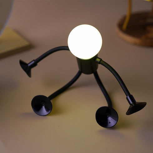 Generic Bulb Changeable Shape Funny Sportsman Night Light, DIY Shape Night Lights Cute Light Man Mini Lamp Suction Cup