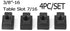 4PC Set T-Slot Nut Black Oxide Finish - 3/8-16 Threads for Table Slot, 7/16 Size