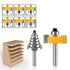 1/4 Inch Set, 3 6 Set (1/8", 1/4", 5/16", 3/8", 7/16", 1/2" (1/4 Inch) WSOOX Shank Rabbet Router Bit Pieces Rabbeting