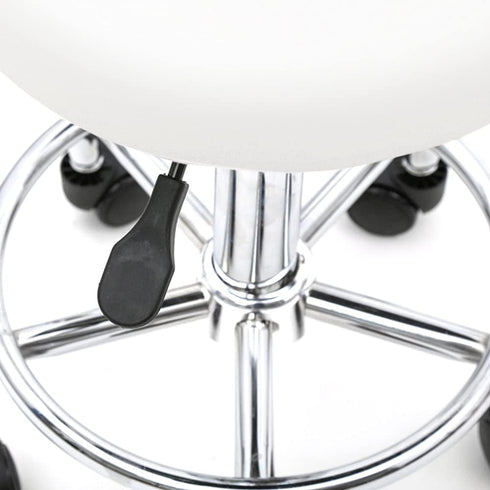 Volowoo Semi-PU Leather Nylon Stool,Multi-Purpose Adjustable Spa Bar Stool on Wheel for Work, Office, Desk, Salon
