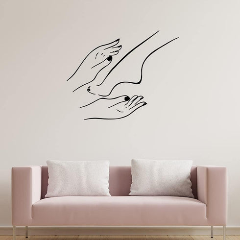 AHYGZWZSYC Wall Vinyl Decal Home Decor Art Sticker Girl Woman Hand and Foot