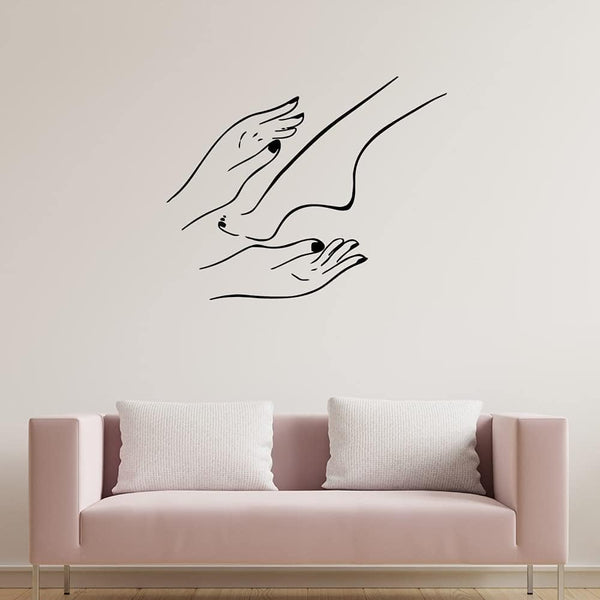 AHYGZWZSYC Wall Vinyl Decal Home Decor Art Sticker Girl Woman Hand and Foot