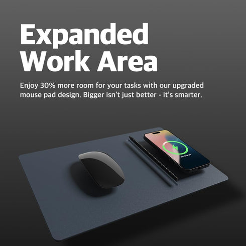 POUT H3 PRO Wireless Charging Mouse Pad Qi-Enabled Fast Charger with Anti-Slip Base & Smooth Surface for Phones