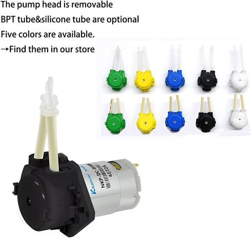 Kamoer 12V DC Peristaltic Pump, Long Service Life Liquid Dosing Pump for Aquarium DIY Lab Analytical