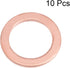 uxcell 10Pcs 14mm x 20mm x 1.5mm Copper Flat Washer for Screw Bolt