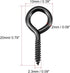 uxcell 0.11"x0.9" Screw Eye Hooks, Self Tapping Screws, 50pcs Black Eye-Shape Hooks for Tie-Downs and Securing Cables