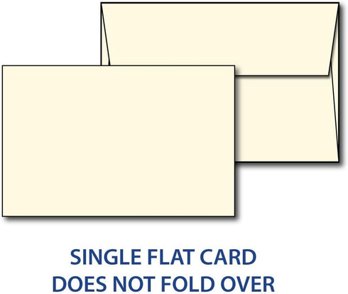Heavyweight Blank Cream 5" X 7" Cards with Envelopes, 40 Cards & Envelopes Included