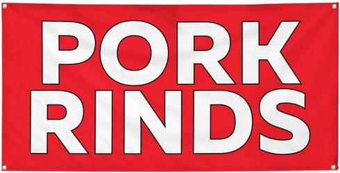 Fastasticdeals Vinyl Banner Multiple Sizes Pork Rinds Outdoor Advertising Printing B Restaurant &