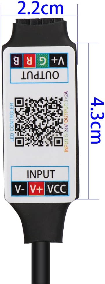 TOPXCDZ 5V 12V 24V Mini RGB Bluetooth Controller DC Music BT Smart APP Controller Light Strip Control for RGB LED Strip