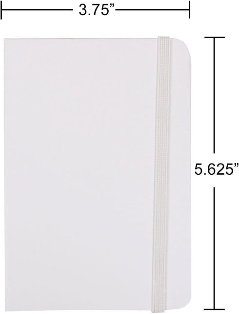 JAM Paper Hardcover Notebook, Small Journal, 3 1/2" x 5 1/2", White, 100 Lined Sheets, Sold Individually