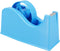 Desktop Tape Dispenser Adhesive Roll Holder with Weighted Nonskid Base - Fits 1" & 3" Core, Blue