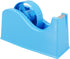 Desktop Tape Dispenser Adhesive Roll Holder with Weighted Nonskid Base - Fits 1" & 3" Core, Blue