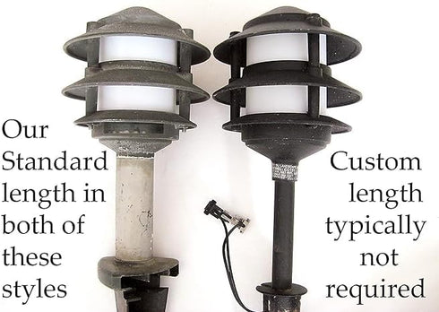 Frosted Plastic Lens Globe for 3 Tier Metal Low Voltage Path Lights, Compatible with Malibu Landscape Lighting, 3 Pack