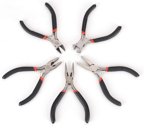 FLZOSPER Mini End Cutting Pliers, 4.5-inch CR-V Multifunction Precision Wire Flush Cutting Tool