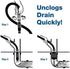 Drain King 186, Unclogs Bathroom Sinks, Showers, and Swimming Pool Drains, 1.5 to 3 Inch