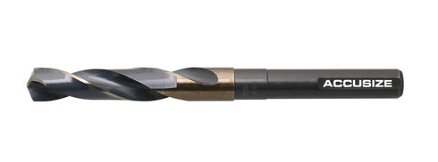 Accusize Industrial Tools 9/16'' ANSI M35 Drill, 1/2'' Shank, 135 Degree Split Point for Precision Drilling