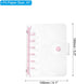 PATIKIL A7 Clear Binder Cover, Soft PVC Loose Leaf Binder Protector Refillable Notebook Shell with Snap Button Closure and 6 Rings for DIY Meeting Notebook Folder, Pink by PATIKIL