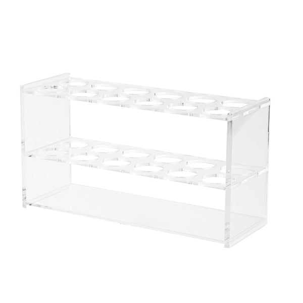Acrylic Test Tube Holder Rack, 2x6 Wells, 12 Sockets for 10ML Test Tubes, Clear Acrylic Lab Stand