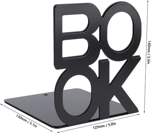 MUNEFE 1Pair Decor(140mm) Bookend, Book Characters Shape Book Stand, Metal Bookend Oranizers for Home Table Maazines