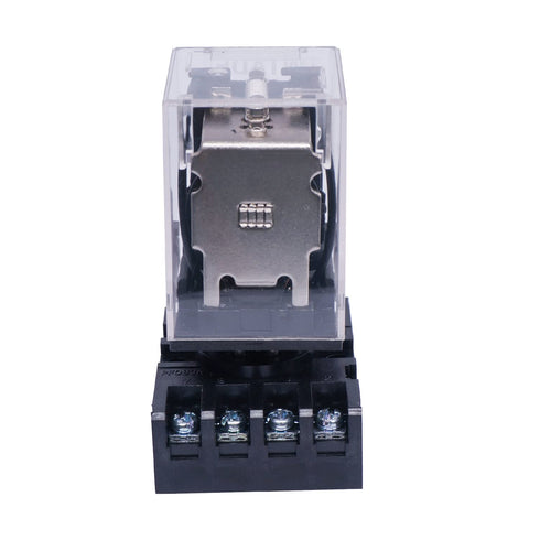 TWTADE/JTX-2C MK2P-I DPDT Power Relay with Plug-in Terminal Socket Base, DC 12V Coil, 8 Pin