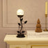 Bulb NEEDOMO Led Table Lamp Bedside Nightstand Lamps, Crackle Glass Ball Led with Bronze Metal Leaf Desk Lamp,Vintage