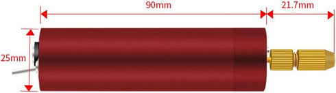 DIY Hand Electric Drill Mini DIY Grinding Polishing Engraving Machine Tools Set Cordless Rotary Tool (USB Aluminum Drill + Three Bits) (Red) by YWBL-WH