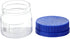 Moonetto 4 Pack 150 mL Wide Mouth Graduated Round Borosilicate Lab Glass Bottle with GL70 Blue Cap
