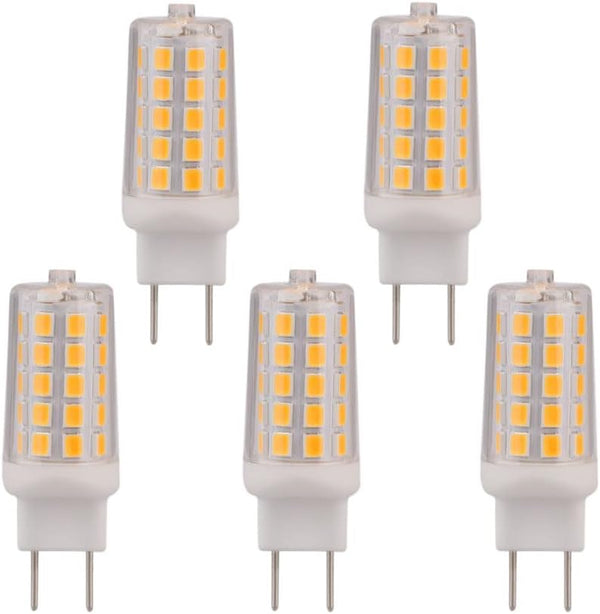 4W G8 LED Bulb Dimmable, Soft White 2700K, Equivalent to 35W G8 Halogen Light Bulbs, 5-Pack for Under Counter Lighting