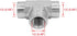 (2-PACK) 5605-04-04-04 Hydraulic Hose Adapter Fitting 1/4" Female (1/4-18 NPTF) × 1/4" Female (1/4-18 NPTF) × 1/4" Female (1/4-18 NPTF) Street Tee SAE Pipe Joints Connector Carbon Steel by BEITERSTOE