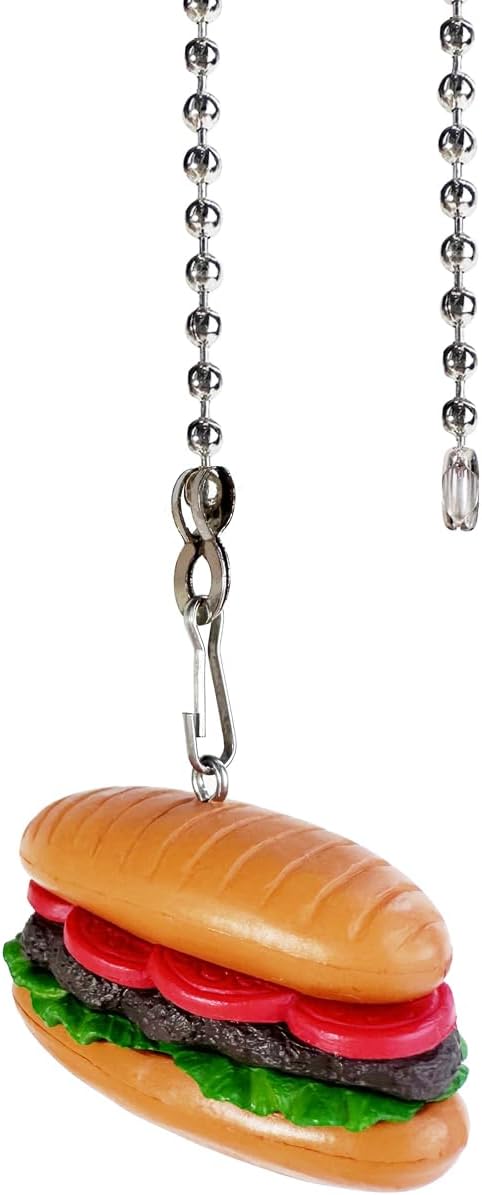 OMYZERO Ceiling Fan Pull Chain - 12 Inch Big Hamburg Ceiling Fan Pull