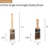 Vermeer Paint Brushes 4-Pack - Angle Brushes in Assorted Sizes for All Latex and Oil Paints & Stains