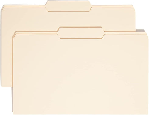 Smead File Folder, 1/3-Cut Tab, Center Position, Legal Size, Manila, 100/Box