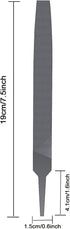 6-inch Flat Medium Cut File Double Cut Teeth High Carbon Steel Hand File Single Cut Hardened without Handle Ideal for Wood, Metal, Plastic by Hatonseyan